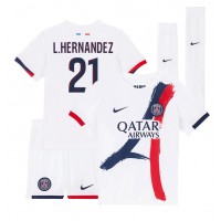 Paris Saint-Germain Lucas Hernandez #21 Vieras Peliasu Lasten 2024-25 Lyhythihainen (+ Lyhyet housut)